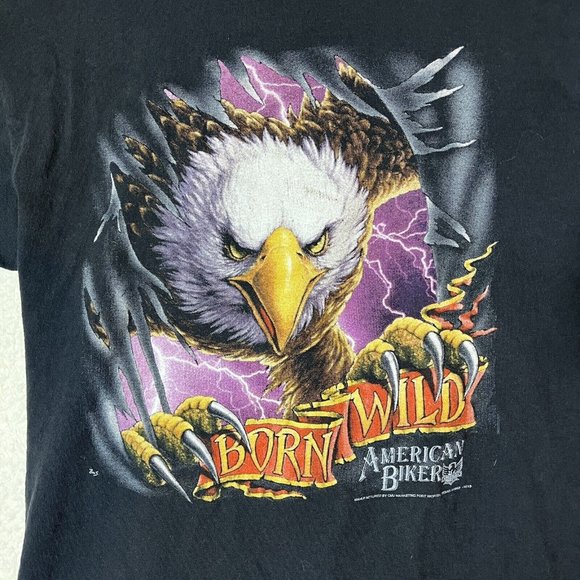 3D Emblem Eagle Shirt Mens Large Vintage 1994 Daytona Beach Bike Week 53rd - Picture 2 of 10